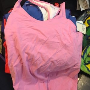 Jockey sports tank- pink - large - brand new